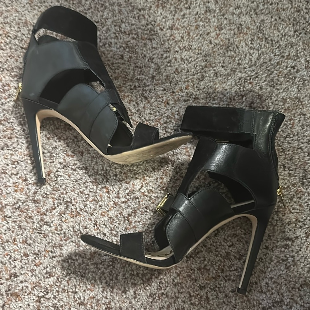 Leather Gladiator Stiletto